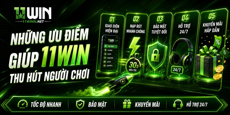 11WIN WNYM - Thiên Đường Giải Trí Đỉnh Cao Mùa World Cup 2026 3 Những ưu điểm giúp 11WIN thu hút người chơi